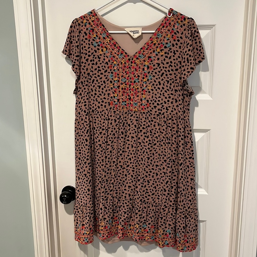 Savanna Jane Dress Mocha Leopard